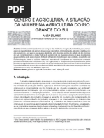 GÊNERO E AGRICULTURA