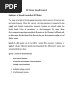 DC Motor Speed Control