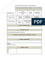 Ejemplo de Registro de Inspecciones Internas de Seguridad y Salud en El Trabajo