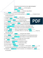 Actividad Del Uso de Por Qué - Porque - Porqué Por Que