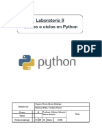 Laboratorio 9 - Bucles o Ciclos en Python