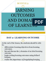 Lesson 5 - Learning Outcomes With Domains