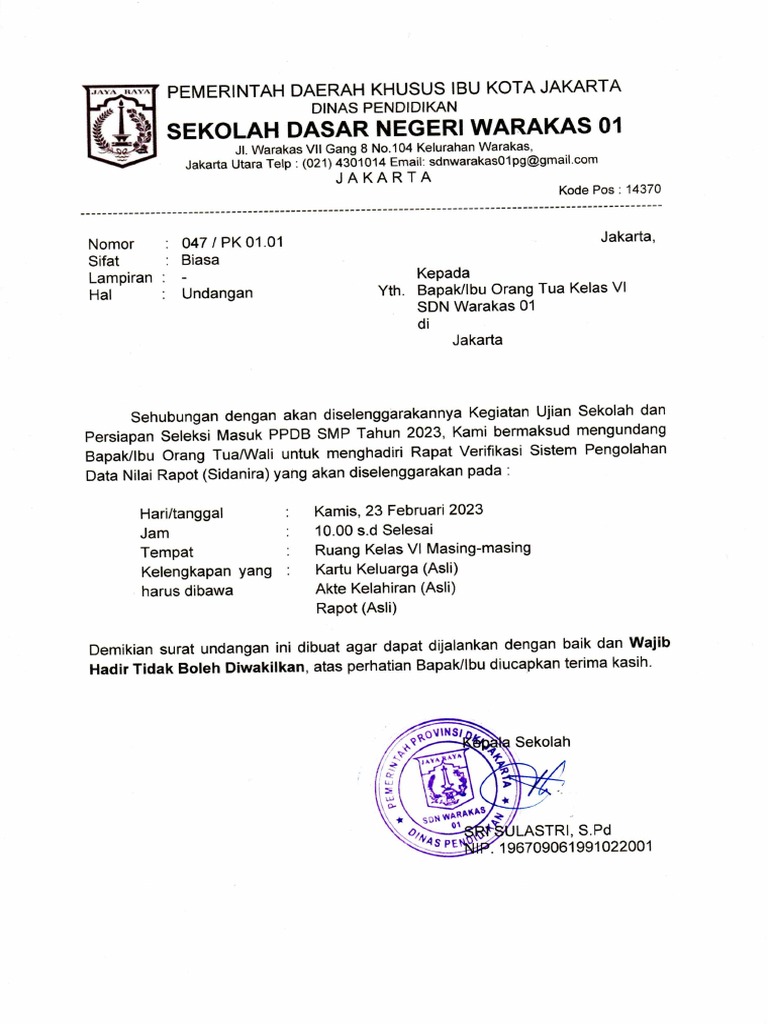Undangan Rapat | PDF