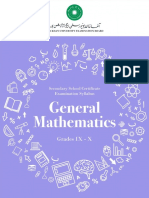General Mathematics SSC II Syllabus 2022