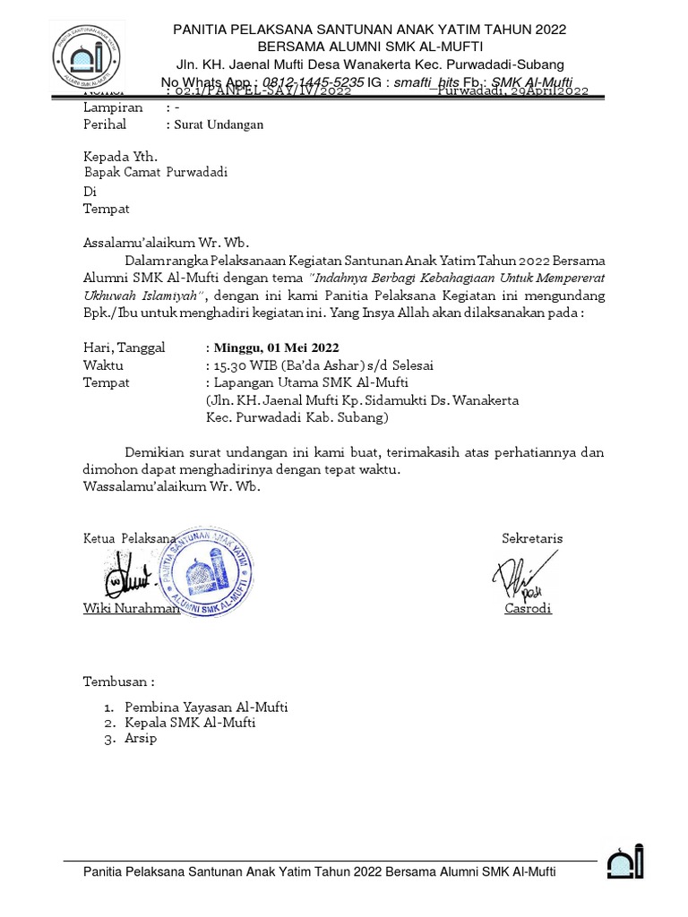02.1 Surat Undangan Camat 2 | PDF