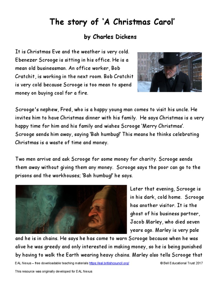 Christmas Carol Plot Summary PDF Ebenezer Scrooge A Christmas Carol