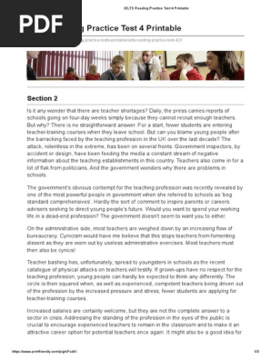 IELTS Reading Practice Test 4 Printable 2