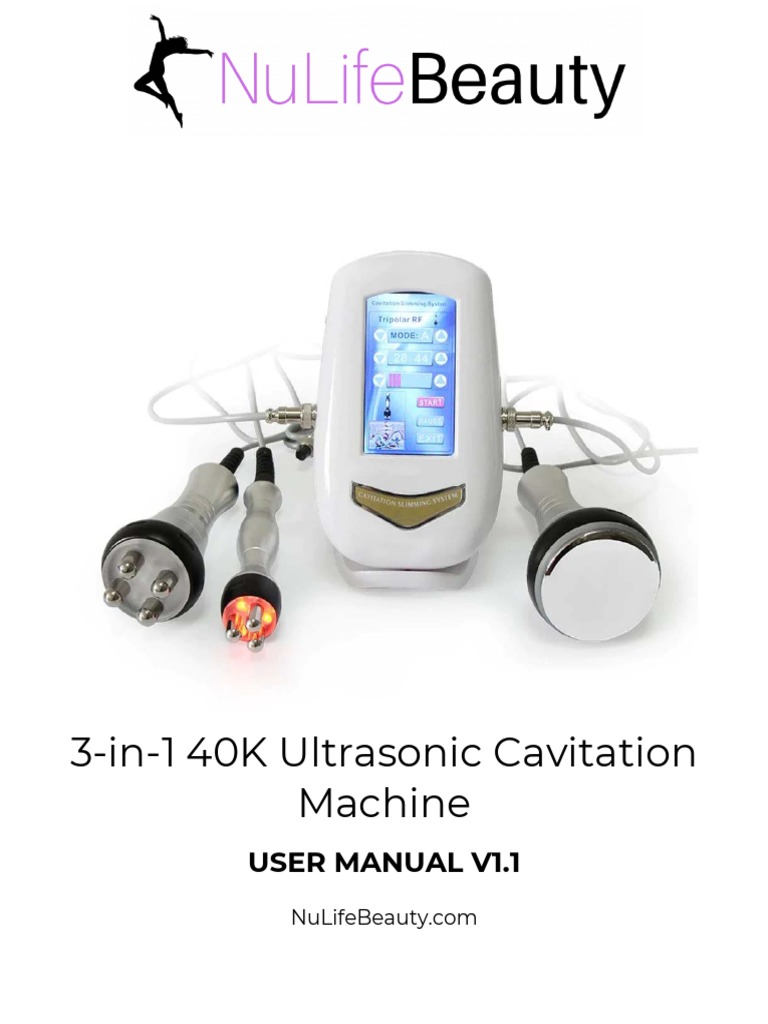 3-in-1 40K Cavitation Machine Manual | PDF | Ultrasound | Fat