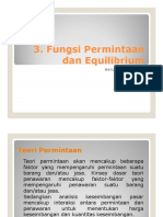 Fungsi Permintaan, Penawaran Dan Equilibrium Pasar