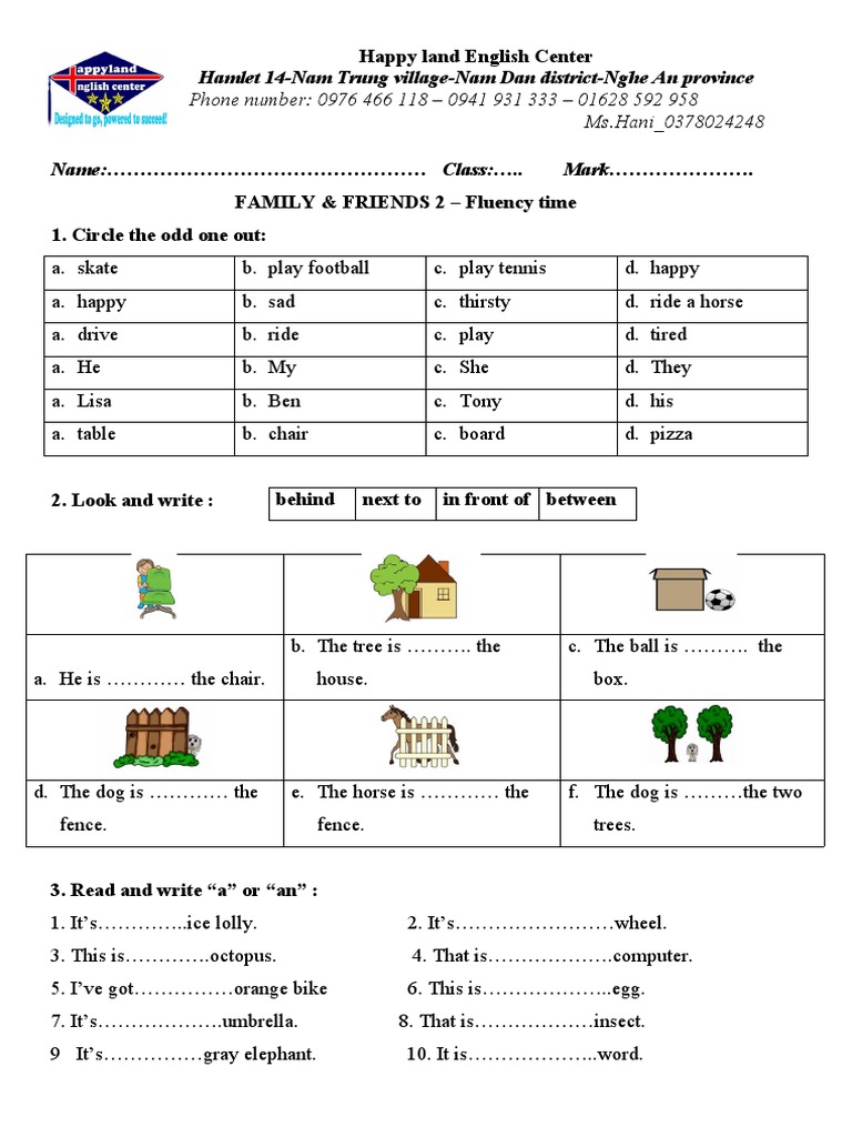 Family & Friends 2 Fluency Exercises | PDF | Sports & Recreation