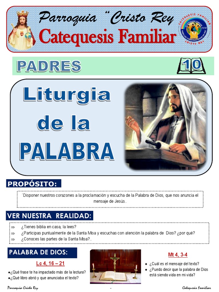 Catequesis Familiar: Fe y Palabra | PDF | Misa (liturgia) | Jesús