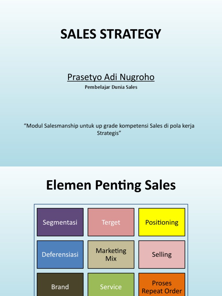 Strategi Penjualan Efektif untuk Sales | PDF