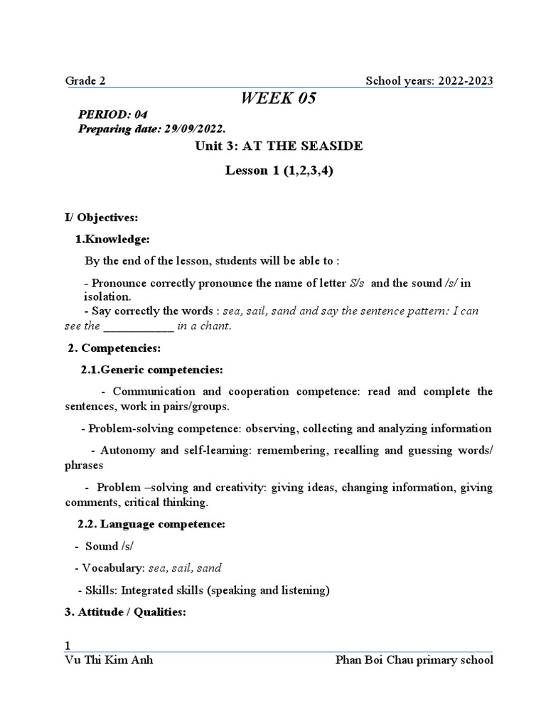 Week 05 | PDF | Language Arts & Discipline