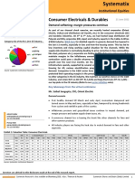 Consumer Electricals and Durables Industry - Expert Calls Takeaways - 21-06-2022 - Systematix