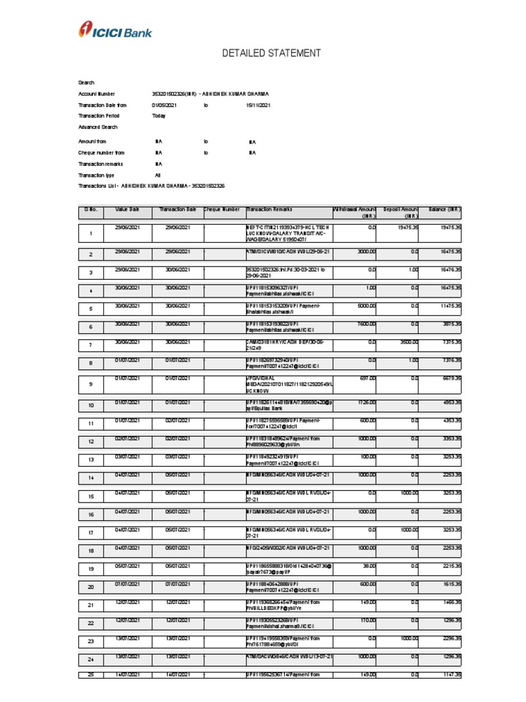 Bank of America Statement Summary | PDF | Payments | Cheque