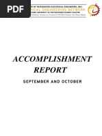 ACCOMPLISHMENT REPORT - September and October