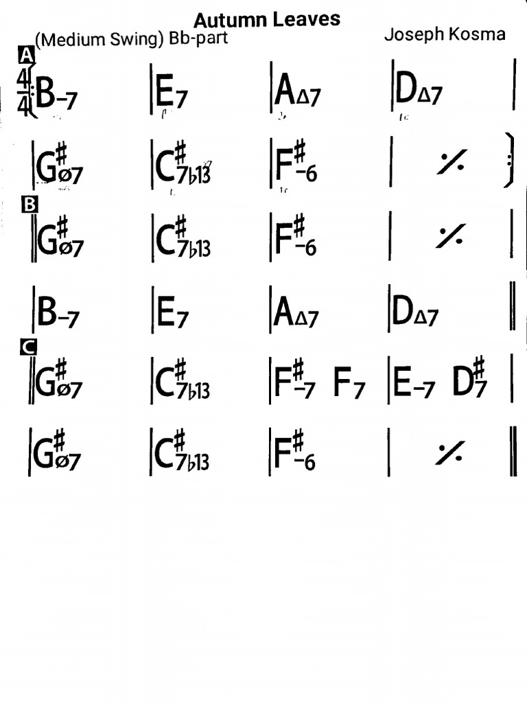 Autumn leaves pdf