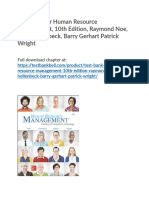 Test Bank For Human Resource Management 10th Edition Raymond Noe John Hollenbeck Barry Gerhart Patrick Wright