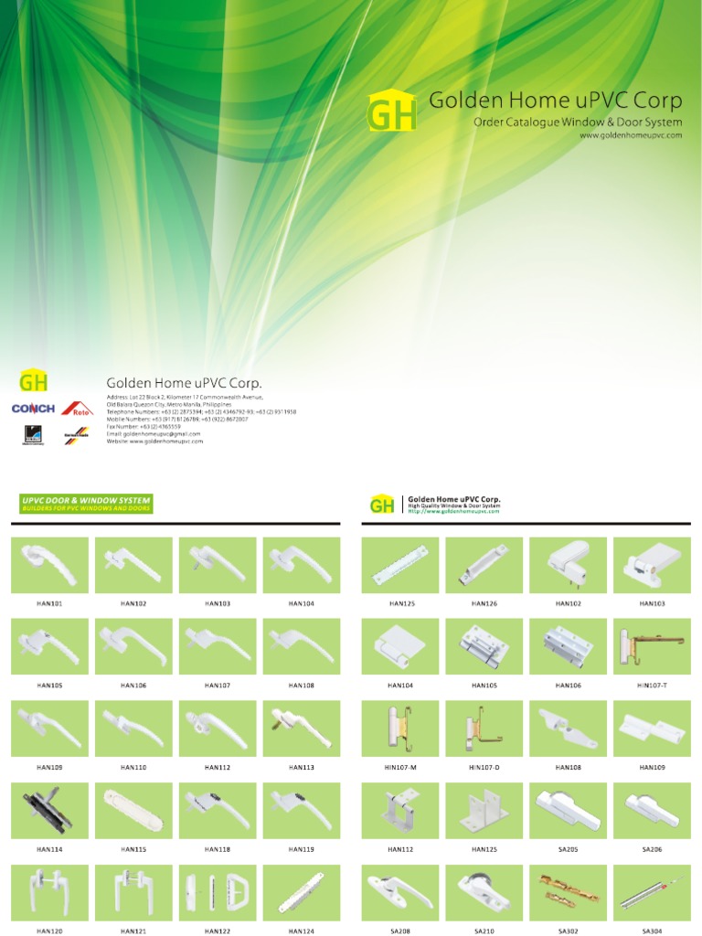 Golden Home uPVC Brochure | PDF | Window | Polyvinyl Chloride