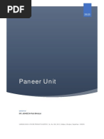 Brief Profile of Paneer Unit