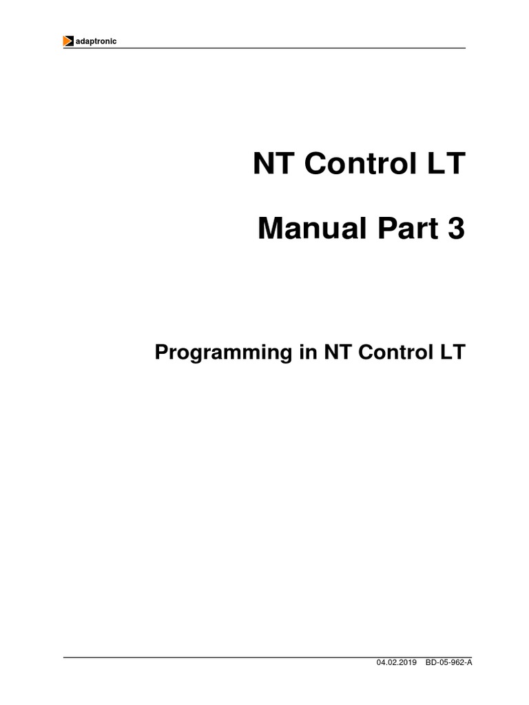 BD05962_NT Control LT Part 3 Programming | PDF
