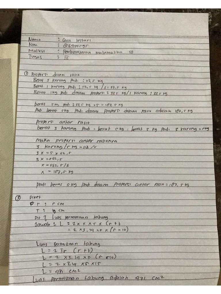 Tugas 3 Pembelajaran Matematika Sd Pdf