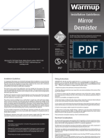 Mirror Demisters Installation Manual