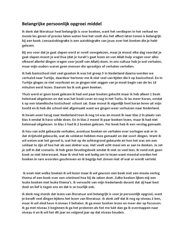 Leesautobiografie PDF