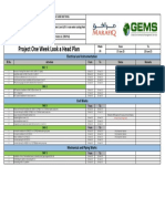 One Week Look A Head Plan