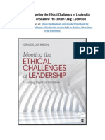 Test Bank For Meeting The Ethical Challenges of Leadership Casting Light or Shadow 7th Edition Craig e Johnson