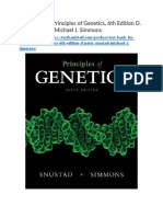 Test Bank For Principles of Genetics 6th Edition D Peter Snustad Michael J Simmons