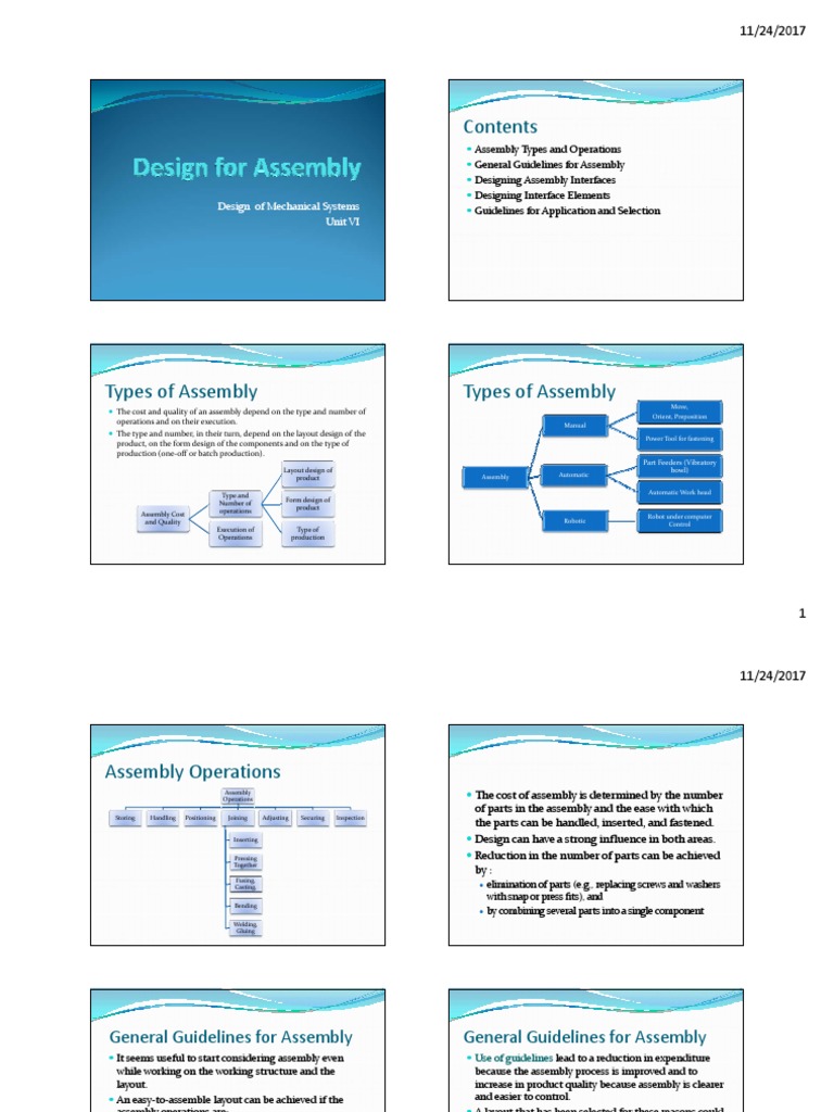 Design For Assembly | PDF | Screw | Secondary Sector Of The Economy