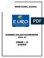 Euro International School: Summer Holidayhomework