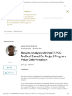 Results Analysis Method 7, POC Method Based On Project Progress Value Determination - SAP Blogs