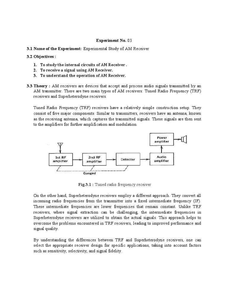Fig.3.1 Tuned Radio Frequency Receiver PDF