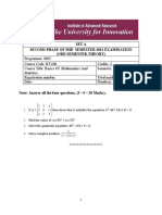 Basics of Mathematics and Statistics - SET A