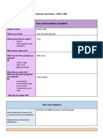 Evaluation Worksheet James Collie