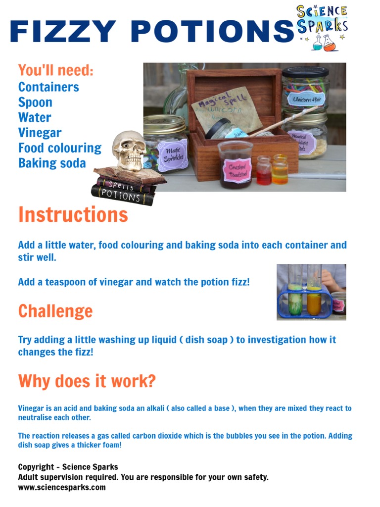 Fizzy Potions Instructions PDF
