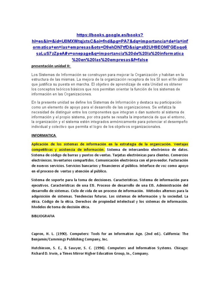 INFORMATICA | PDF | Sistema de informacion | Informática