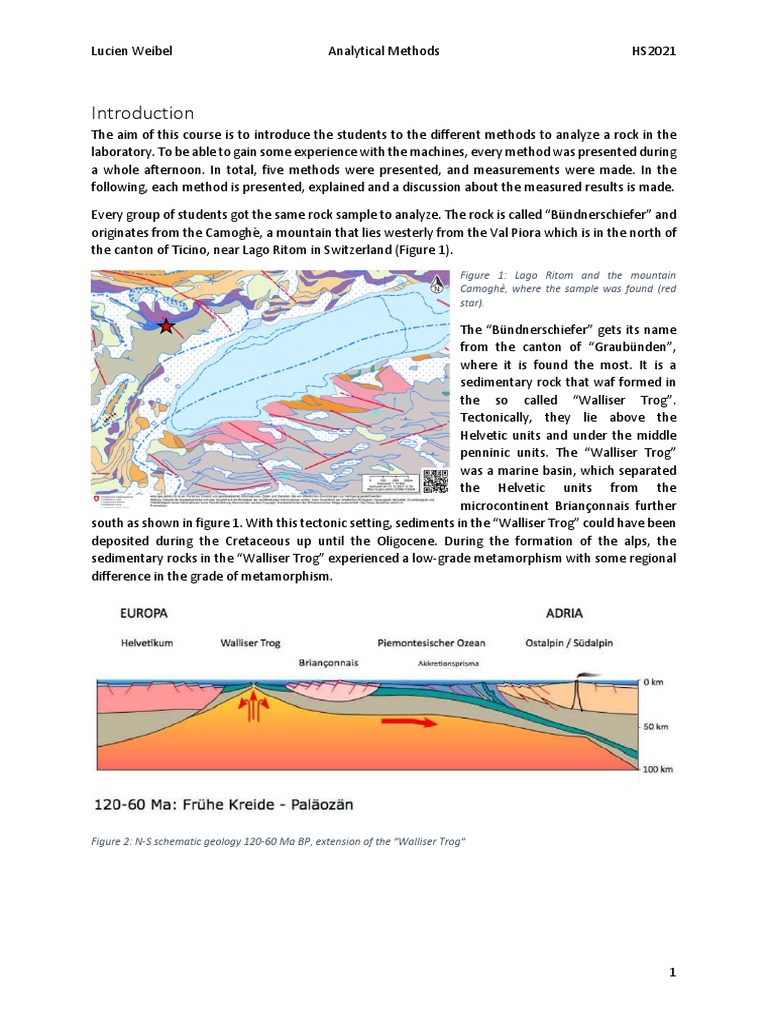 Rock Analysis Methods for Bündnerschiefer | PDF | Mass Spectrometry ...