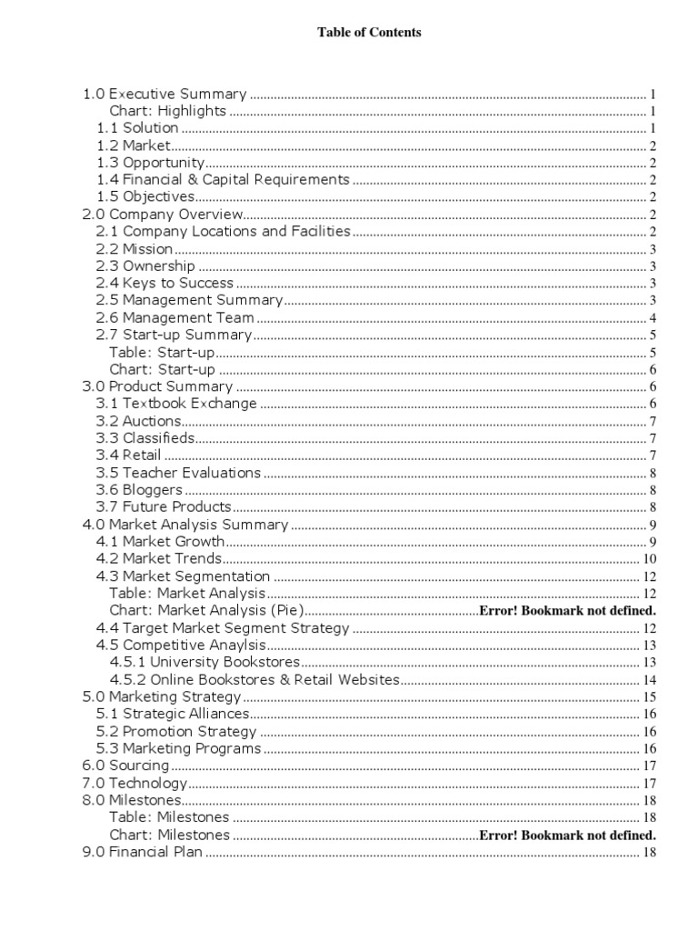 Online College Bookstore Business Plan PDF Textbook Online Shopping