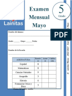 5to Grado - Examen Mensual Mayo (2022-2023)