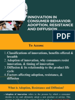 N in Consumer Behavior Adoption Resistance and Diffusion