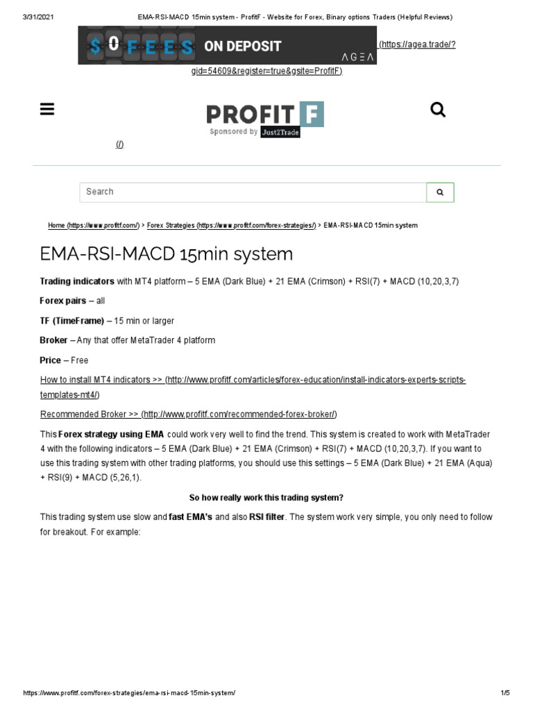 EMA-RSI-MACD Forex Strategy Guide | PDF | Securities (Finance) |  Investments & Securities