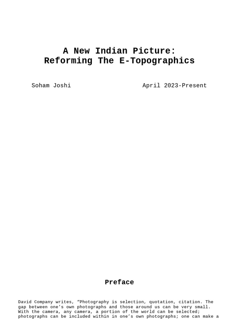 A New Indian Picture - Soham Joshi | PDF | Landscape | Imaging