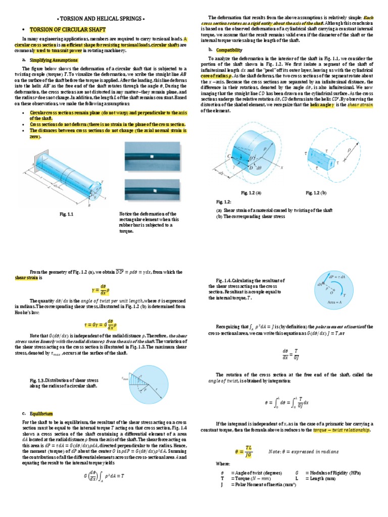 Torsion Analysis of Circular Shafts | PDF | Torque | Stress (Mechanics)
