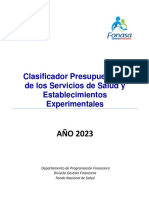 Clasificador SNSS - Año 2023