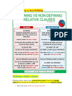 Defining and Non-Defining Relative Clauses