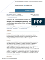 Consenso de Expertos Italianos Sobre El Uso de Opioides para El Tratamiento Del Dolor Crónico No Oncológico en La Práctica Clínica - Enfoque en La Buprenorfina