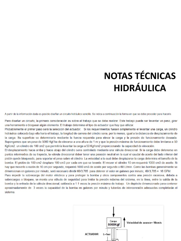 Notas Técnicas Hidráulica | PDF